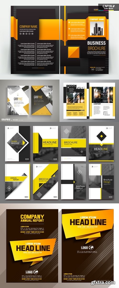 Vectors - Yellow Business Flyers 12