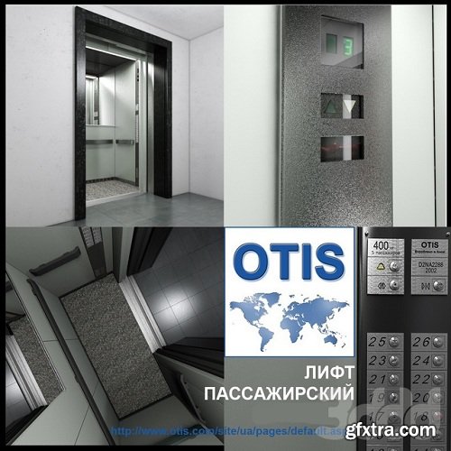 OTIS Passenger Elevator 3d Model