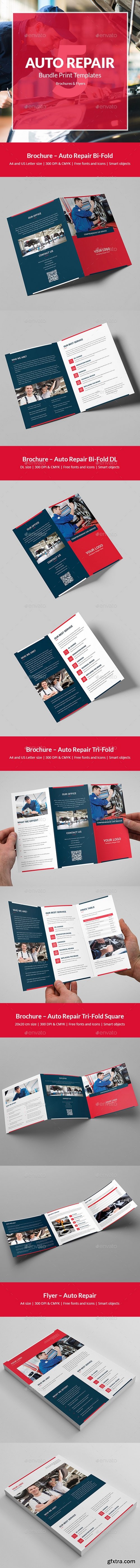 Graphicriver - Auto Repair – Bundle Print Templates 5 in 1 21294221