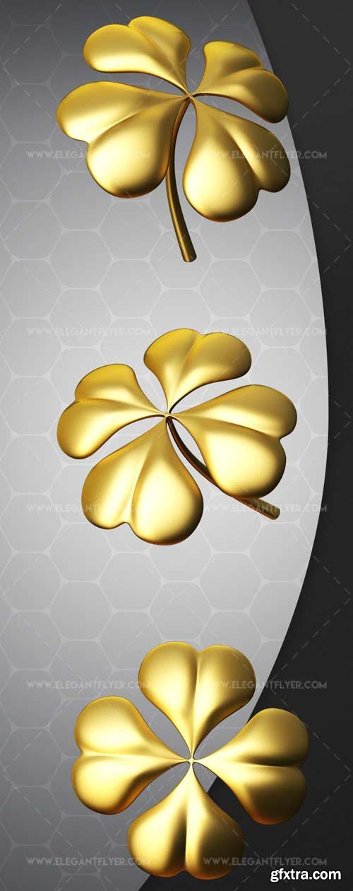 Gold Trefoil V1 2018 Premium 3d Render Templates