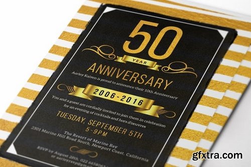 Gold Anniversary Invitation