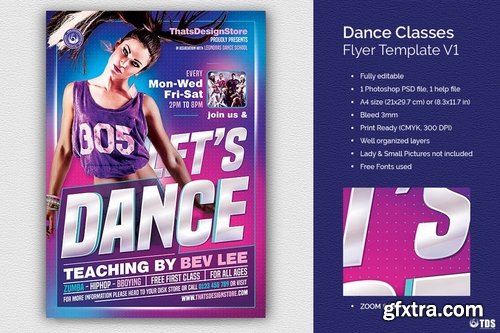 GraphicRiver - Dance Classes Flyer Template V1 16890882