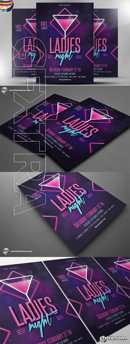 CreativeMarket - Ladies Night Flyer Template v2 2314982