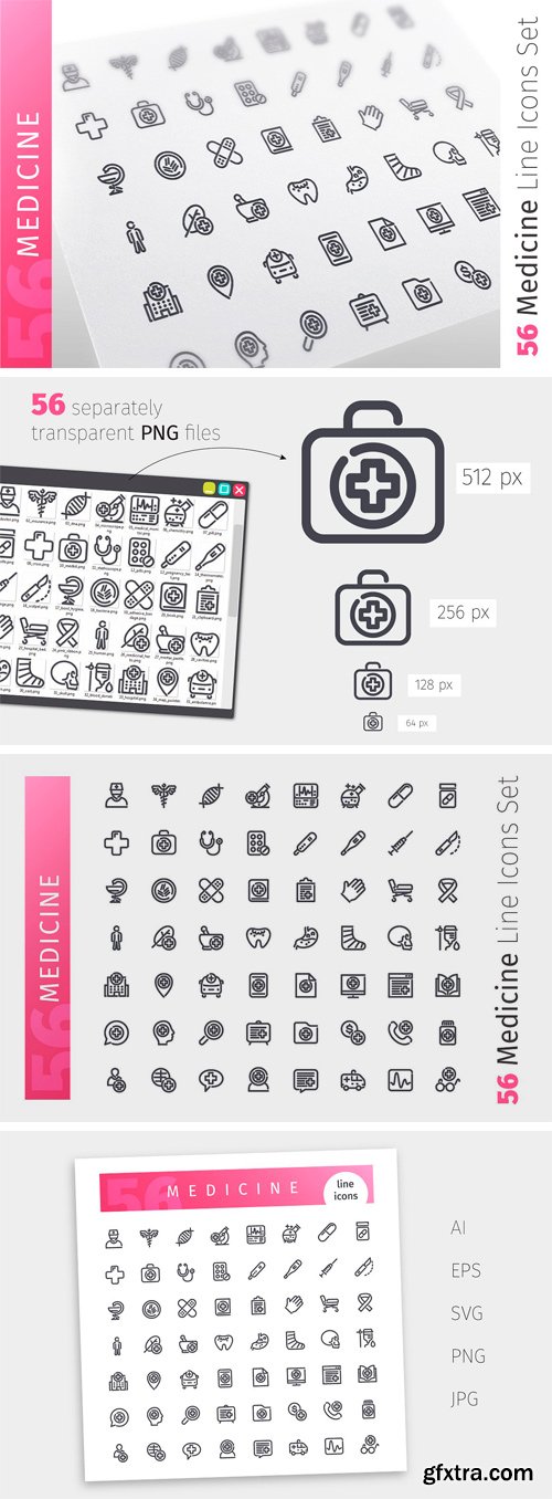 CM - Medicine Line Icons Set 2271447