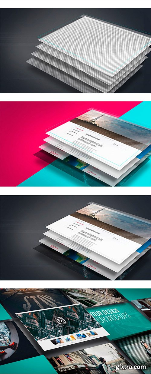 CM - Floating UI/UX Photoshop Mockups 2295088