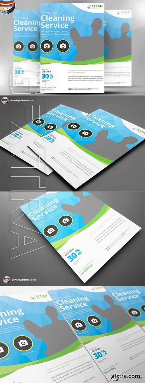 CreativeMarket - Cleaning Service Flyer Template 2317985