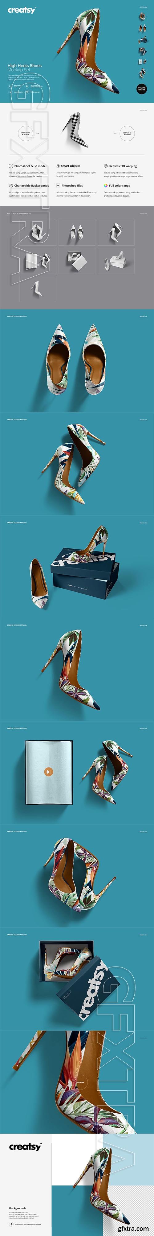 CreativeMarket - High Heels Shoes Mockup Set 2336105