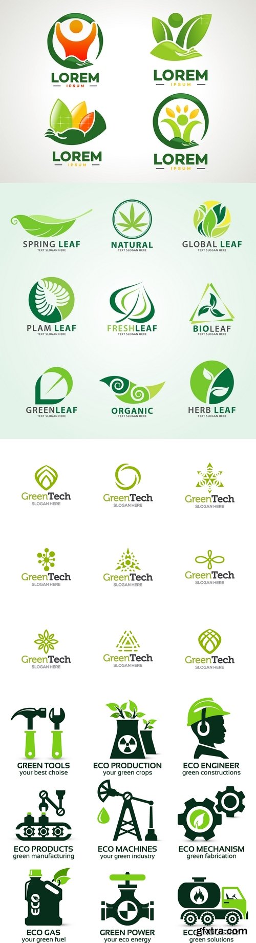 Vectors - Green Ecology Logotypes 13