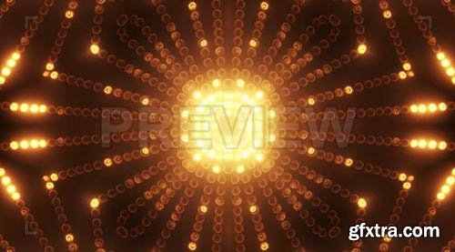 Gold Circle LED Animated VJ background - Motion Graphics 65964