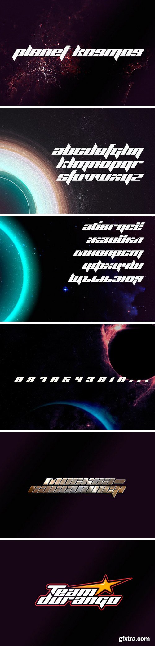 Planet kosmos font