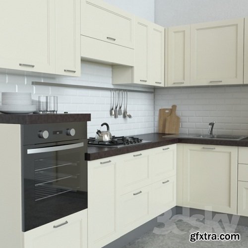 Scavolini Colony Kitchen 3d Model