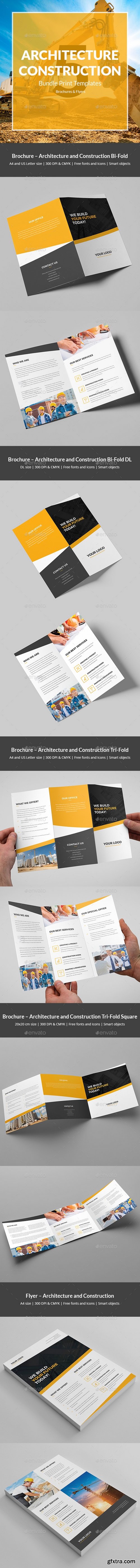 Graphicriver - Architecture and Construction – Bundle Print Templates 5 in 1 21330460