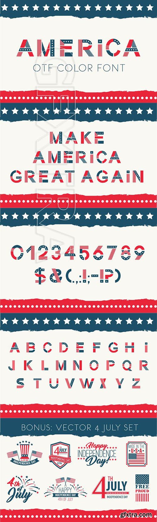 CreativeMarket - America otf color font 2335005