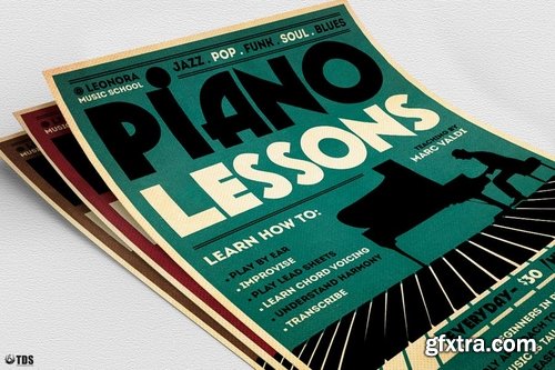 Piano Lessons Flyer Template