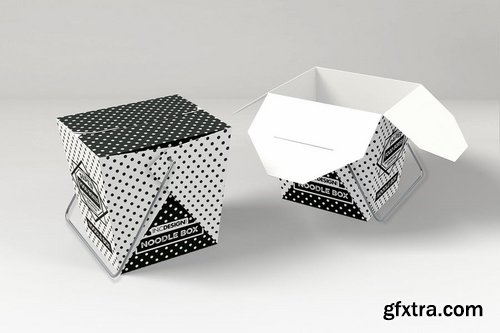 Chinese Noodle Take Out Boxes Packaging MockUp