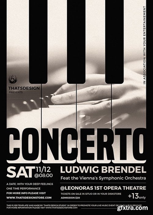 Piano Concerto Flyer Template V1