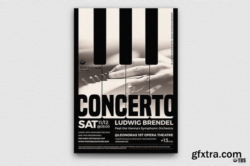 Piano Concerto Flyer Template V1