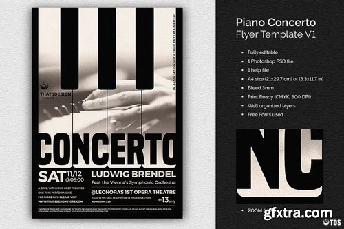 Piano Concerto Flyer Template V1