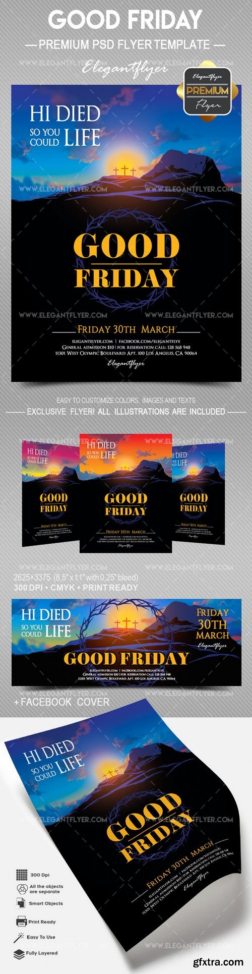 Good Friday – Flyer PSD Template + Facebook Cover