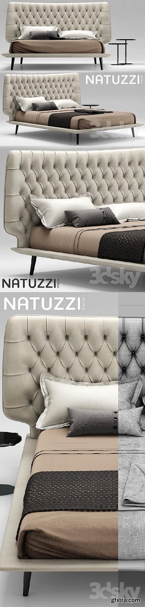 Bed natuzzi Dolcevita 3d Mdoel