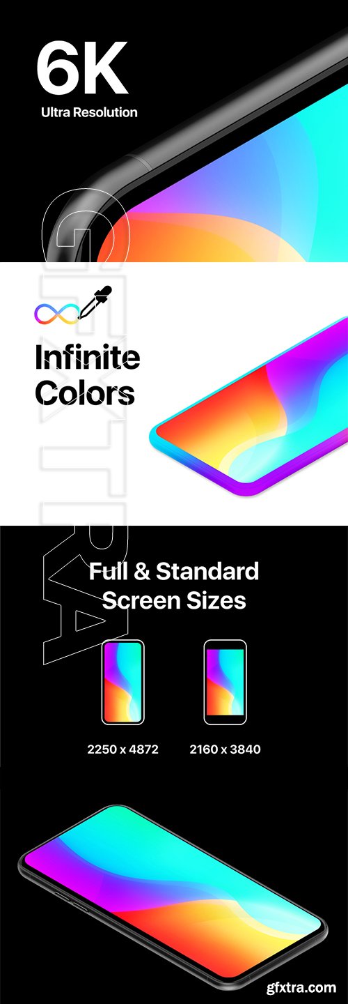 6K Mobile Mockup 10 Colors