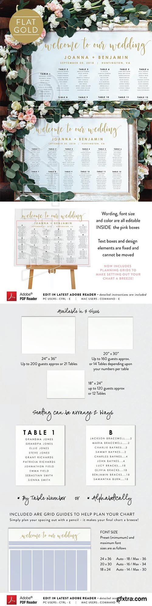 CreativeMarket - Seating Chart - Editable PDF 2336108