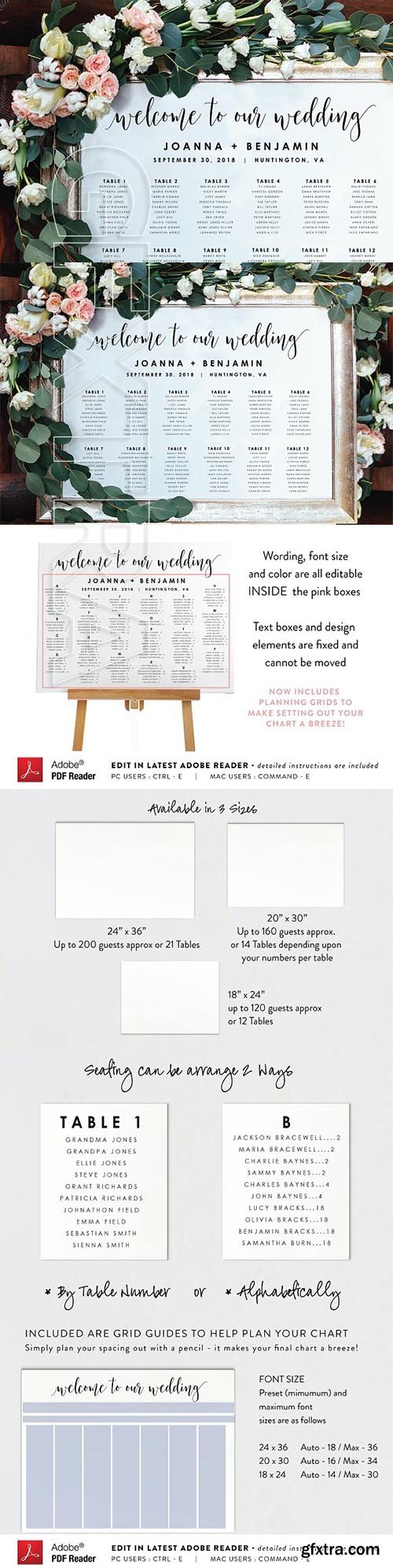 CreativeMarket - Seating Chart - Editable PDF 2336174