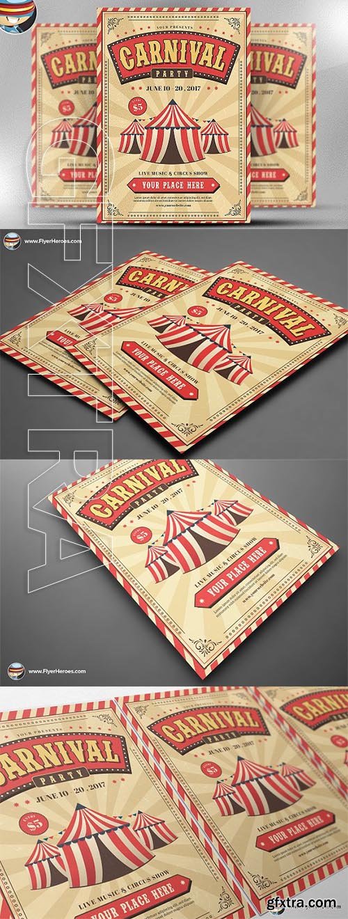 CreativeMarket - Carnival Event Party Flyer Template 2315005