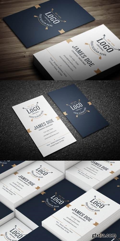 Business Card Template Retro 01