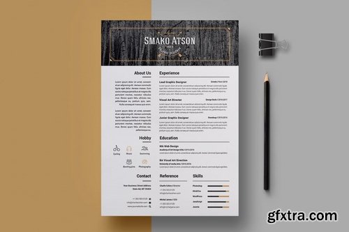 Resume Template Retro 01