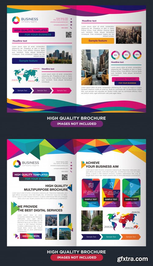 2 Professional Brochures for Multipurpose Business Vector