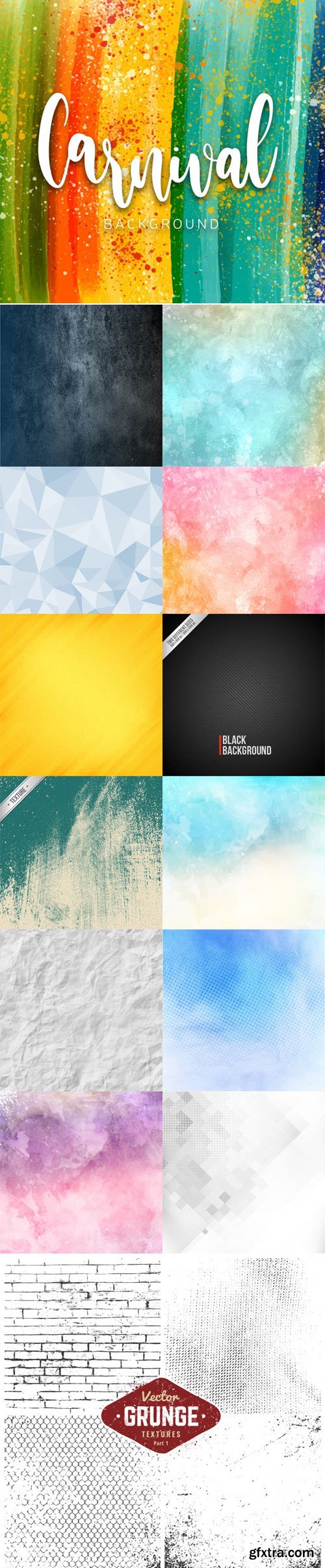 14 Textures Backgrounds Vector