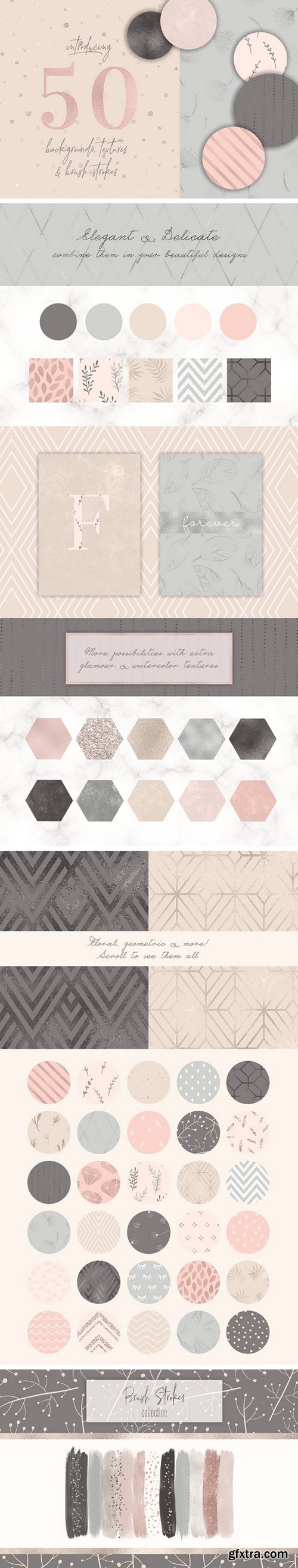 CM - 50 Delicate Backgrounds & Textures 2278732