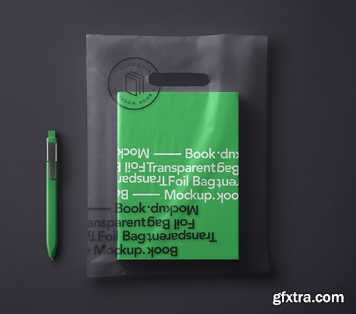 Psd Book Transparent Bag Mockup