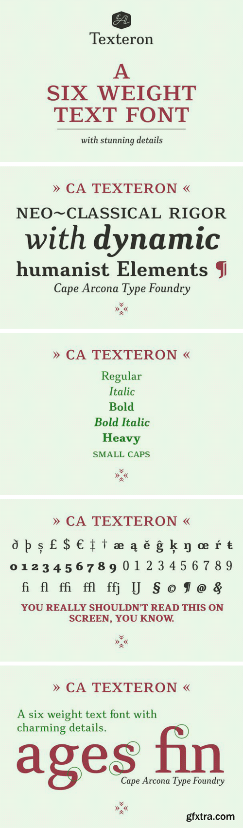 CA Texteron Font Family