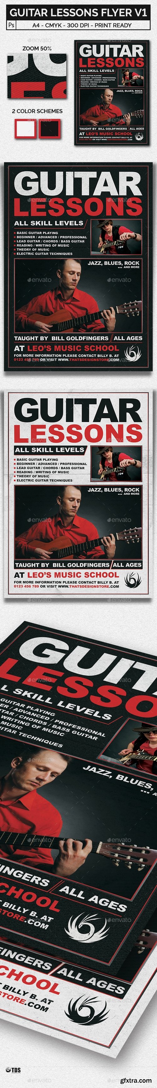 Graphicriver - Guitar Lessons Flyer Template V1 20003778