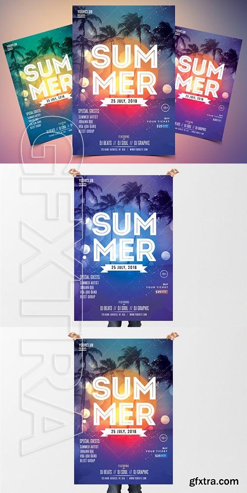 CreativeMarket - Summer Event - PSD Flyer Template 2334857