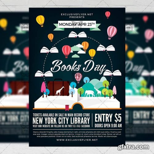 Happy Book Day – Community A5 Flyer Template