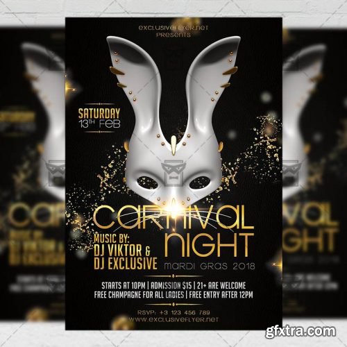 Carnival Night – Seasonal A5 Flyer Template