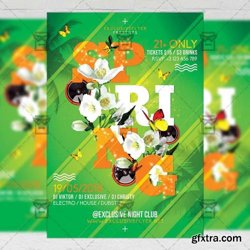 Spring Bash – Seasonal A5 Flyer Template