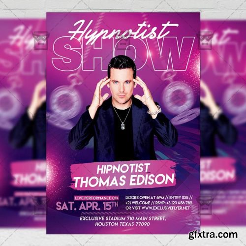 Hypnotist Show – Club A5 Flyer Template