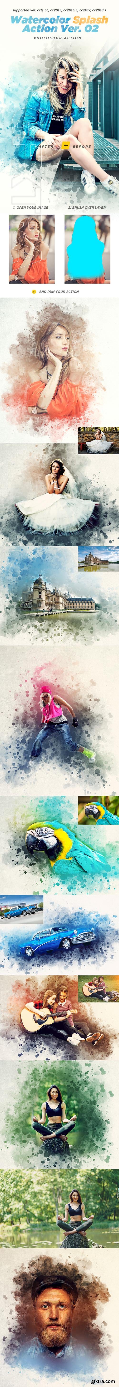 GraphicRiver - Watercolor Splash Photoshop Action Ver. 02 21461987