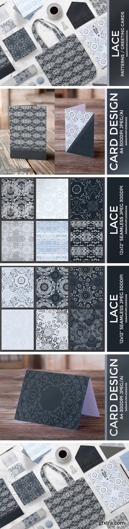 CM - Lace Seamless Vector Patterns 954882