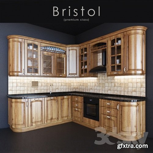 Kitchen Bristol (premium class) 3d Model