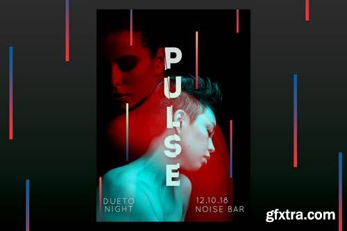 Pulse Dueto Night Flyer Poster