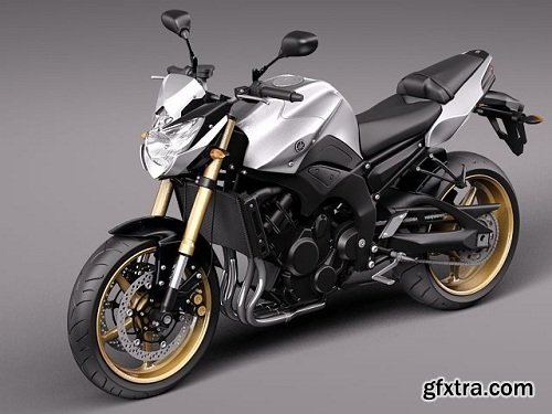 Yamaha FZ8 Fazer 2011 3d Model