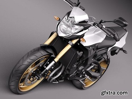 Yamaha FZ8 Fazer 2011 3d Model