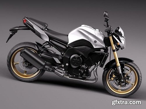 Yamaha FZ8 Fazer 2011 3d Model