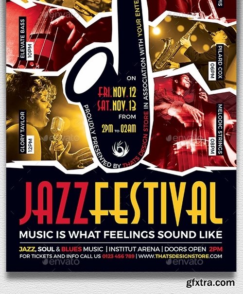 GraphicRiver - Jazz Festival Flyer Template V8 16848019