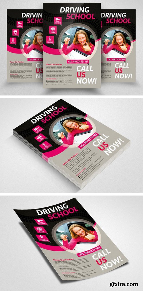 CM - Driving School Psd Flyer Templates 2299435